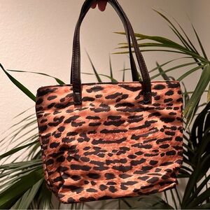 Estee Lauder Leopard Print Tote Bag - 1990’s Vintage Hand Bag